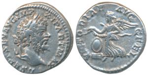 Roman, Septimius Severus (193-211 AD), Silver Denarius, 3.42g, obv. laureate head to right