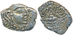 Guptas, Skandagupta (455-480 AD), Silver Drachma, 0.94g, obv. bust of the ruler to right, 
