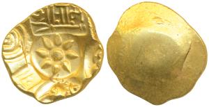 Yadavas of Devagiri, Rama Deva (c. 1270-1311 AD), Gold Padma Tanka, 3.82g, five punches, l