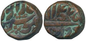 Akbar, Copper Dam, 20.86g, Balapur Mint, Month Farwadin, Ilahi RY 47 (KM 32.32). Very Fine