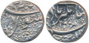 Jahangir (AH 1014-1037, 1605-1627 AD), Silver ½ Rupee, 5.40g, Ahmednagar Mint, Kalima on r