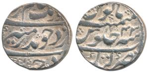 Aurangzeb, Silver Rupee, 11.52g, Katak Mint, RY 43, complete mint name at bottom on rev. (