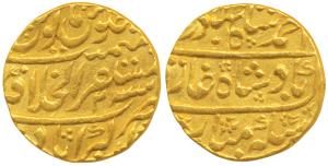 Ahmed Shah Bahadur (AH 1161-1167, 1748-1754 AD), Gold Mohur, 10.81g, Mustaqir al-Khilafat 