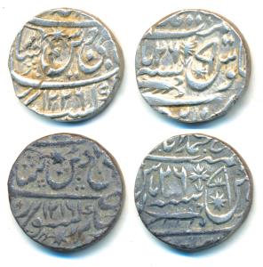 Muhammadabad Banaras Mint, Silver Rupee (2), in the name of Shah Alam II, AH 1216 and 1226
