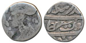 Jaswant Singh (AH 1269-1311, 1853-1893 AD), Silver ¼ Rupee, 2.52g, Mahaindrapur (Dig) Mint