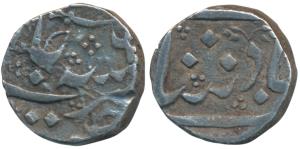 Sikandar Jah, Silver Rupee, 10.74g, Khujista Bunyad Mint, in the name of Muhammad Akbar II