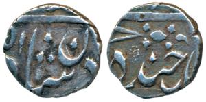Nasir-ud-Daula (AH 1244-1273, 1829-1857 AD), Silver ¼ Rupee, 2.71g, Farkhanda Bunyad Hyder