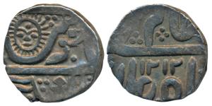 Tukoji Rao (AH 1261-1304, 1844-1886 AD), Silver ½ Rupee, 5.54g, Malharnagar Mint, in the n