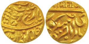 Umaid Singh (VS 1975-2004, 1918-1947 AD), Gold Mohur, 10.98g, obv. with the name of George