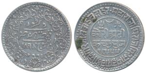 Khengarji III (VS 1932-1998, 1875-1942 AD), Silver 2½ Kori, 6.87g, in the name of Victoria