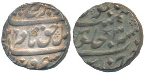 Chinapattan Mint, Silver Rupee, 11.41g, in the name of Farrukhsiyar, AH (11)26/3, star min