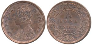 Victoria Empress, Copper 1/12 Anna, 1888, Bombay Mint (Prid 815). Uncirculated, Rare.