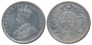George V, Silver ½ Rupee, 1912, Calcutta Mint (Prid 319). Extremely Fine.