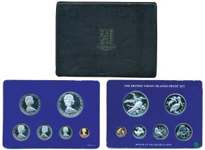 British Virgin Island, Elizabeth II, Silver Proof 1 Dollar, Cupro —Nickel 50 cent, 25 cent