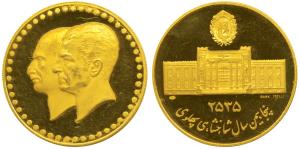 Iran, Muhammad Reza Shah, Proof Gold Medal, 39.4g, Golden Jubilee of the National Bank of 