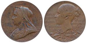 Victoria’s Diamond Jubilee Medal, Copper, 76.6g, 1837-1897, matured bust of the Queen to l