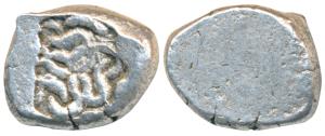 Archaic Punch Marked Coinage, attributed to Matsya Janapada, area of Agra region, Silver K