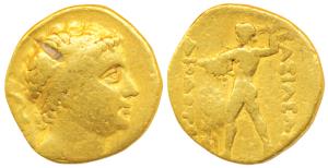 Indo-Greeks, King of Bactria, Diodotus I (c. 250-230 BC), Gold Stater, 8.19g, obv. Diadeam