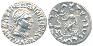 Indo-Greeks, Antialcidas, Silver Drachma, 2.37g, obv. diademed bust of the ruler facing ri