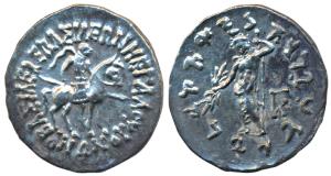 Indo Scythian, Vonones (c. 100-65 BC), Silver Tetradrachm, 9.39g, obv. King mounted on a h