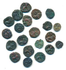 Satavahanas, Siri Satakarni & Siri Pulumavi, ’Tarhala Hoard’ Type, Potin Unit (22), obv. a