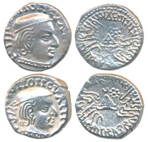 Western Kshatrapas, Kardamaka Family, Vijayasena (238-239 AD), son of Damsena, as Mahaksha
