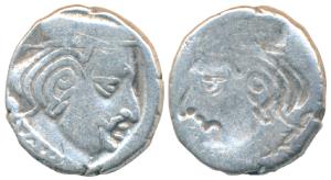 Western Kshatrapas, Kardamaka Family, Silver Drachma, 2.01g, Error, Brockage, nice deep an
