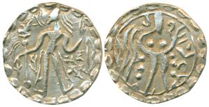 Post-Gupta, East Bengal Samatata region, Gold Dinar, Sarvabhata (c. 700-750 AD), 5.38g, im