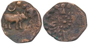 Ancient, Nepal, Lichhavi Period, Narendradeva (c. 641-680 AD), Copper, 4.81g, Pashupati ty