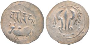 Harikela Dynasty of Tripura & Bengal region, Harikela (8th century AD), Silver 6.45g, 29 m