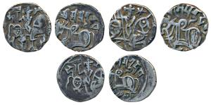 Hindu Shahis of Kabul and Ohinda, Samantadeva (c. 850-1000 AD), Silver Drachma (3), obv. r