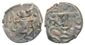 Gurjara Pratihara, Bhoja I, Silver Adivaraha Dramma, 3.7g, obv.Boar or Varaha incarnation 
