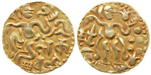 Ceylon, Shri Lankan Kings (10th century AD), Gold Kahavanu, 4.4g, Anonymous, Chola type, o