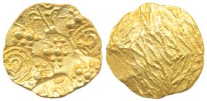 Chalukyas of Kalyana, Jayasimha II Jagadekamalla (1015-1043 AD), Gold Pagoda, 3.48g, Punch