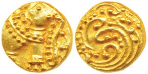 Western Gangas (10th-11th century AD), Gold Gajapati Pagoda, 3.85g, obv. caparisoned eleph