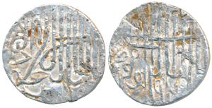 Jalal al-din Muhammad Shah Second Reign, Silver Tanka, 10.83g, .No Mint, crude tughra call