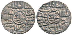 Ghiyath al-din Mahmud, Silver Tanka, 10.6g, Nusratabad Mint, al-sultan bin al-sultan ghiya