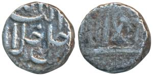 Akbar (AH 963-1014, 1556-1605 AD), Silver ¼ Rupee, 2.77g, Ahmedabad Mint, Ilahi type, (KM 