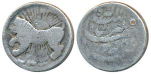 Jahangir, Silver Zodiac Rupee, 10.89g, Ahmedabad Mint, Leo sign, RY 13, obv. a lion emergi