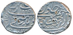 Aurangzeb, Silver Rupee, 11.46g, Dar-ul-Jihad Hyderabad Mint, AH 1115/47 (KM 300.31). Very