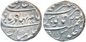 Shah Alam Bahadur (AH 1119-1124, 1707-1712 AD), Silver Rupee, 11.41g, Mustaqir-al-Khilafat