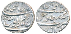 Jahandar Shah, Silver Rupee, 11.16g, Gwalior Mint, ‘Abul Fateh’ couplet, AH (11)24/Ahd (KM
