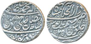Shah Alam II, Silver Rupee, 11.29g, Dar-al-Khilafat Shahjahanabad Mint, AH (11)97/25, umbr