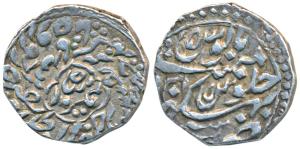 Mahmud Shah second reign (AH 1224-1233, 1809-1817 AD), Silver Rupee, 11.42g, Bhakkar Mint,