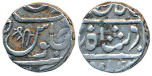 Mominabad urf Chakan Mint, Silver Rupee, 9.72g, in the name of Shah Alam II, with ‘Shri’ i