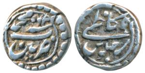 Tipu Sultan(AH 1197-1202, 1782-1799 AD), Silver 1/16 Rupee or Kazmi, 0.70g, Patan Mint, AM