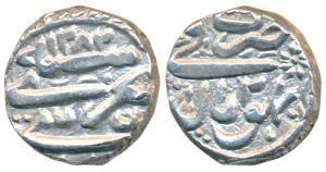 Sikandar Begum, Silver Rupee, 10.83g, Bhopal Mint, AH 1282/2 (KM Y10).Extremely Fine.