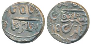 Gaj Singh (AH 1159-1201, 1746-1786 AD), Silver Rupee, 11.18g, Baldat Bikaner Mint, in the 