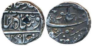 Hyderabad Feudatories, Qamarnagar (Kurnool / Cudappa) Mint, Silver Rupee, 11.37g, in the n
