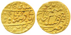 Mughal issue, Sawai Jaipur Mint, Gold Mohur, 10.91g, in the name of Shah Alam II, RY 36 (K